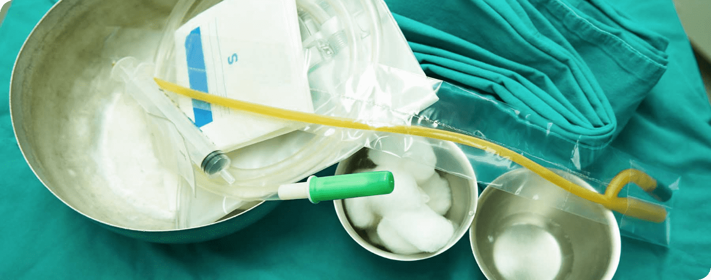 Medical instruments used for urinary catheter management in Adelaide