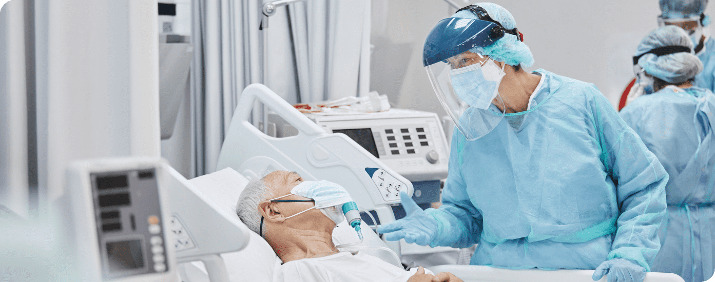 Nurse providing ventilator management in Adelaide